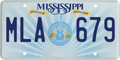 MS license plate MLA679