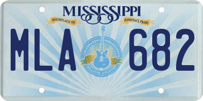 MS license plate MLA682