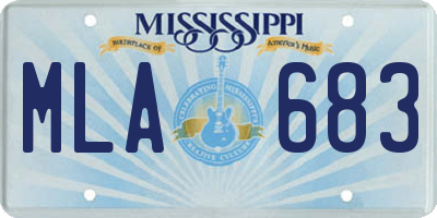MS license plate MLA683
