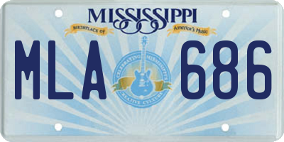 MS license plate MLA686