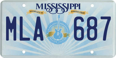 MS license plate MLA687