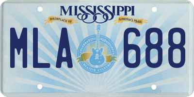 MS license plate MLA688