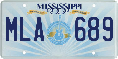 MS license plate MLA689