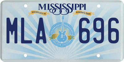 MS license plate MLA696