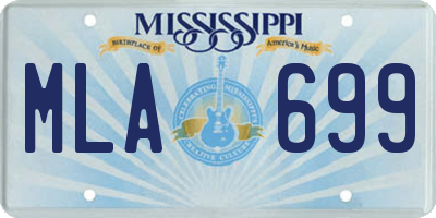 MS license plate MLA699
