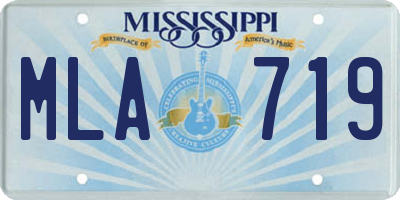 MS license plate MLA719