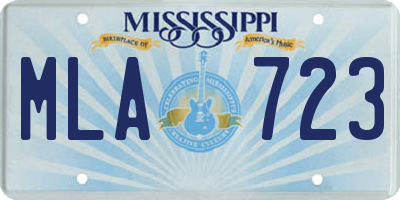 MS license plate MLA723