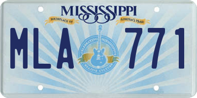 MS license plate MLA771