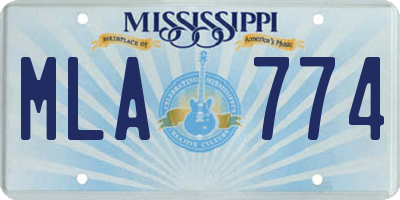 MS license plate MLA774