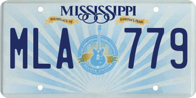 MS license plate MLA779