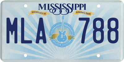 MS license plate MLA788