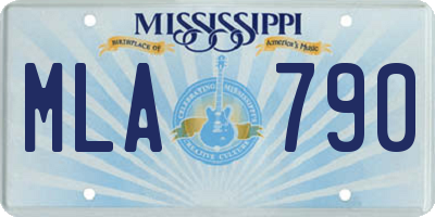 MS license plate MLA790