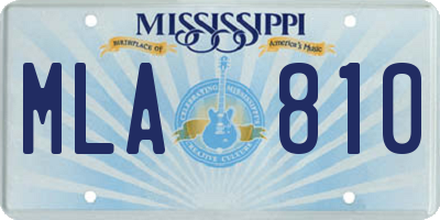 MS license plate MLA810
