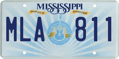 MS license plate MLA811