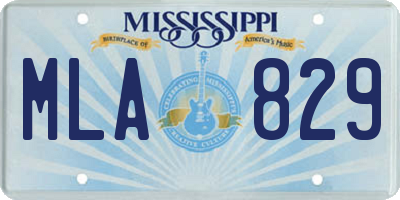 MS license plate MLA829