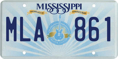 MS license plate MLA861