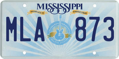 MS license plate MLA873