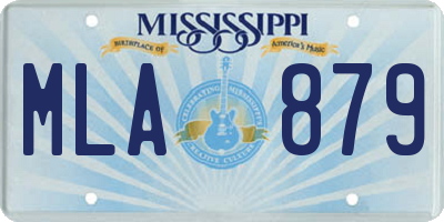 MS license plate MLA879