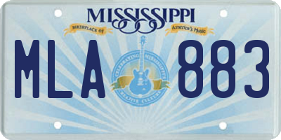 MS license plate MLA883