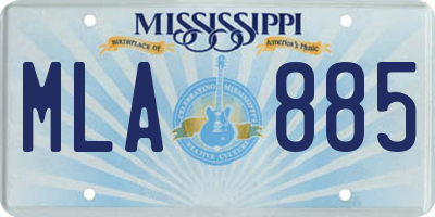 MS license plate MLA885