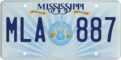 MS license plate MLA887