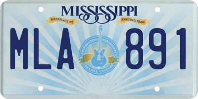 MS license plate MLA891