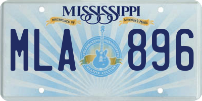 MS license plate MLA896