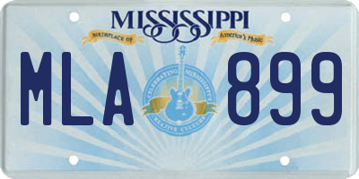 MS license plate MLA899