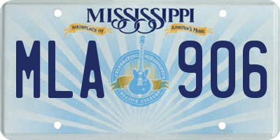 MS license plate MLA906