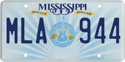 MS license plate MLA944