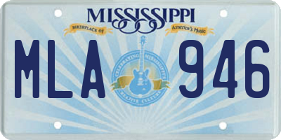 MS license plate MLA946