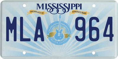 MS license plate MLA964