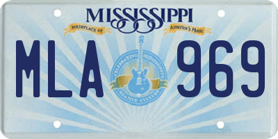 MS license plate MLA969
