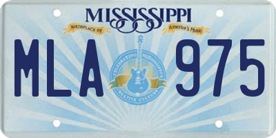MS license plate MLA975