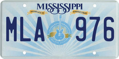 MS license plate MLA976