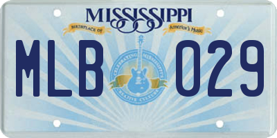 MS license plate MLB029