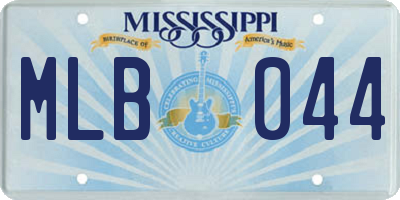 MS license plate MLB044