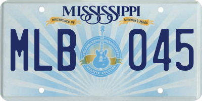 MS license plate MLB045