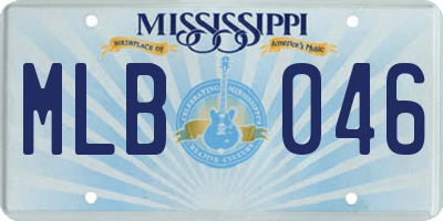 MS license plate MLB046