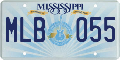 MS license plate MLB055