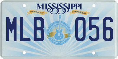MS license plate MLB056
