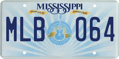 MS license plate MLB064