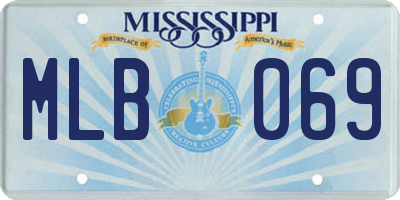MS license plate MLB069