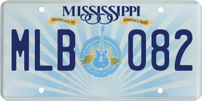 MS license plate MLB082