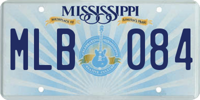 MS license plate MLB084