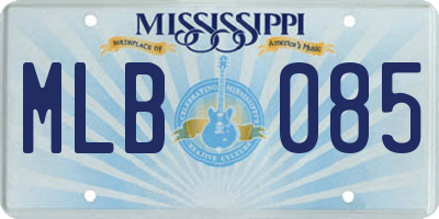 MS license plate MLB085