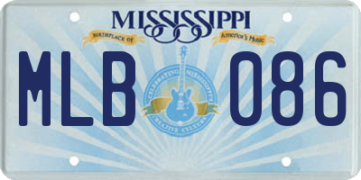 MS license plate MLB086