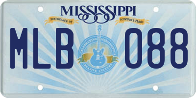 MS license plate MLB088