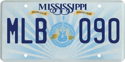 MS license plate MLB090