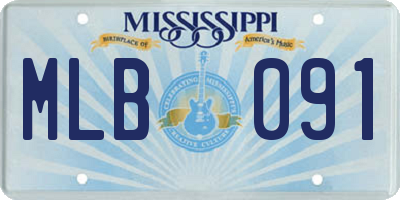 MS license plate MLB091